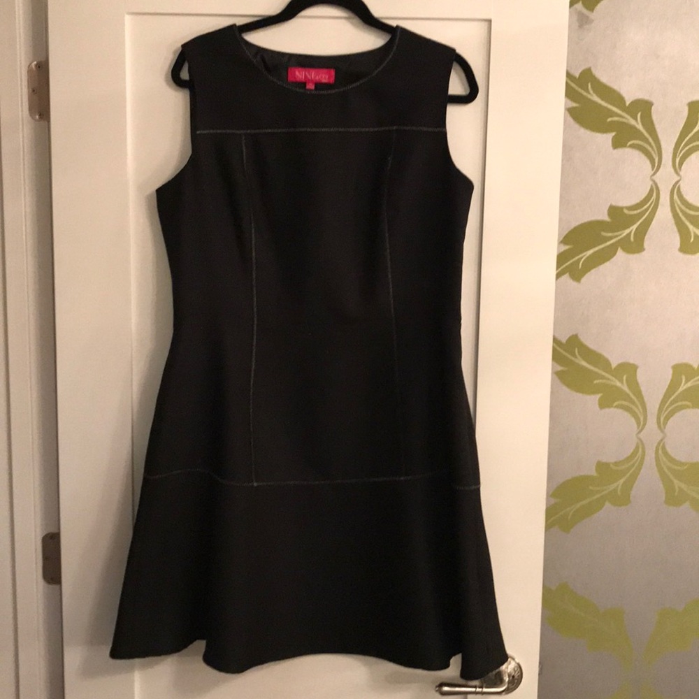 Sparkle Black A-line dress